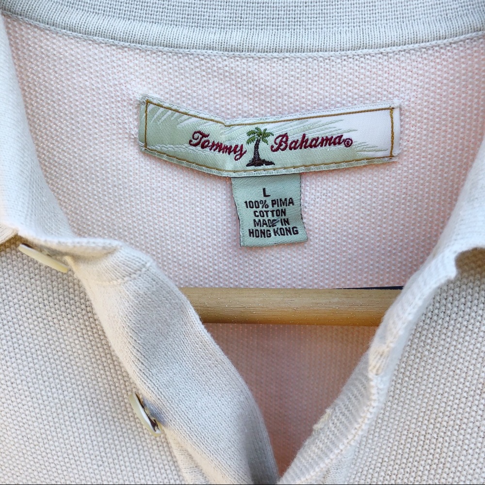 Tommy Bahama Pima Cotton Polo Shirt L Short Sleeve - Picture 7 of 8
